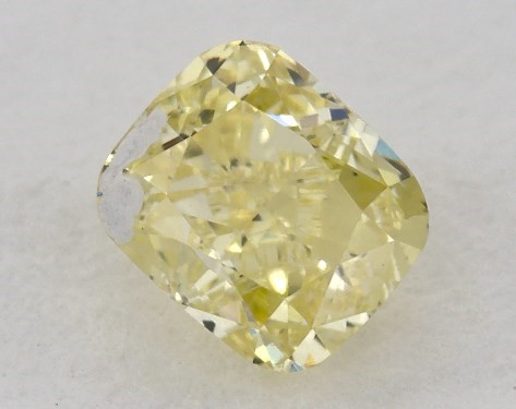 GIA 0.30 Carat Fancy Yellow-VS2 Cushion Modified Cut Diamond